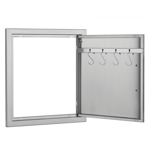 VEVOR Porte D'Accès Barbecue En Inox - Porte Cuisine Extérieure Encastrée 415x570x46 Mm Avec Poignée, Crochet Et Aimants | Idéale Pour Îlot De Grillades