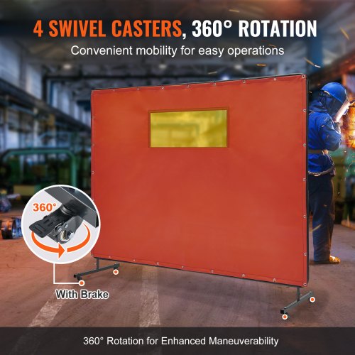 Rideau De Soudure Ignifuge 1.8x1.8 M - Protection UV Niveau 6 - Pour Atelier, Chantier - Avec Trous De Suspension