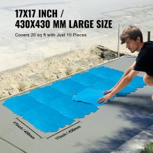 VEVOR Tapis de tampons en béton moules de texture en polyuréthane 430 x 430 mm