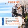 VEVOR Corde d'Escalade Dynamique 10,2 mm 70 m Corde de Sécurité Extérieure Bleu