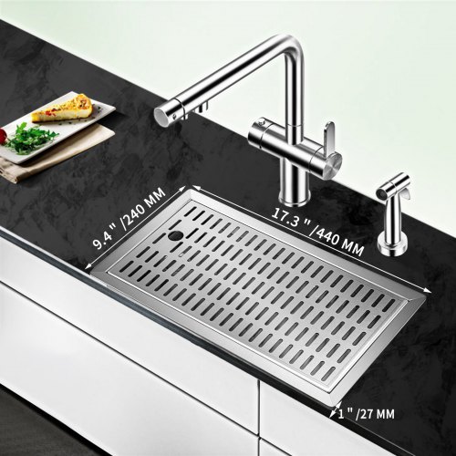 Bac De Récupération du marc de café En Acier Inoxydable - Noir - Accessoire petit déjeuner