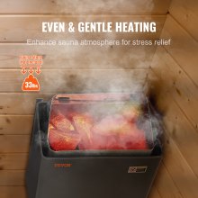 VEVOR Poêle Sauna Électrique 8 kW Contrôleur Intégré Spa Domestique pour 8-12 m³