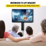 VEVOR Support Tv Télévisions 26 à 50 pouces Pied Tv Universel Téléviseur LCD/LED/Plasma Incurvés Hauteur Réglable 94,5-164,5 cm Charge Maximale 60 kg
