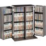 VEVOR Meuble de Rangement Multimédia 4 Niveaux Étagère pour DVD 576 CDs Réglable