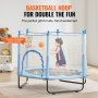 VEVOR Mini trampoline fitness rebounder pour enfants avec filet 1545 mm bleu