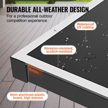 VEVOR Table de ping-pong pliable pour intérieur et extérieur avec filet et roues