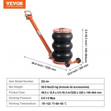 VEVOR Cric Pneumatique 5 T avec Colonne Surélevée pour Berline Réparation Auto