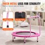 VEVOR Mini trampoline pliable fitness rebounder pour tout-petits 920 mm rose