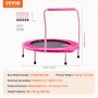 VEVOR Mini trampoline pliable fitness rebounder pour tout-petits 920 mm rose