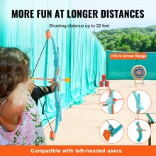 VEVOR Kit arc flèches pour enfants tir à l'arc extérieur lumineux LED 10 flèches