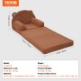 VEVOR Fauteuil pour enfant canapé pliable tissu velours flocon sofa tout-petits