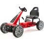 VEVOR Kart à Pédales Enfants 5-12 Ans 4 Roues Siège Réglable Frein à Main Rouge