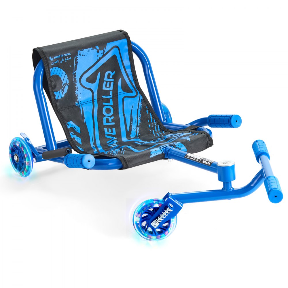 VEVOR Trottinette à Pédales Wiggle Charge 60 kg pour Enfants 4 Ans et Plus Bleu