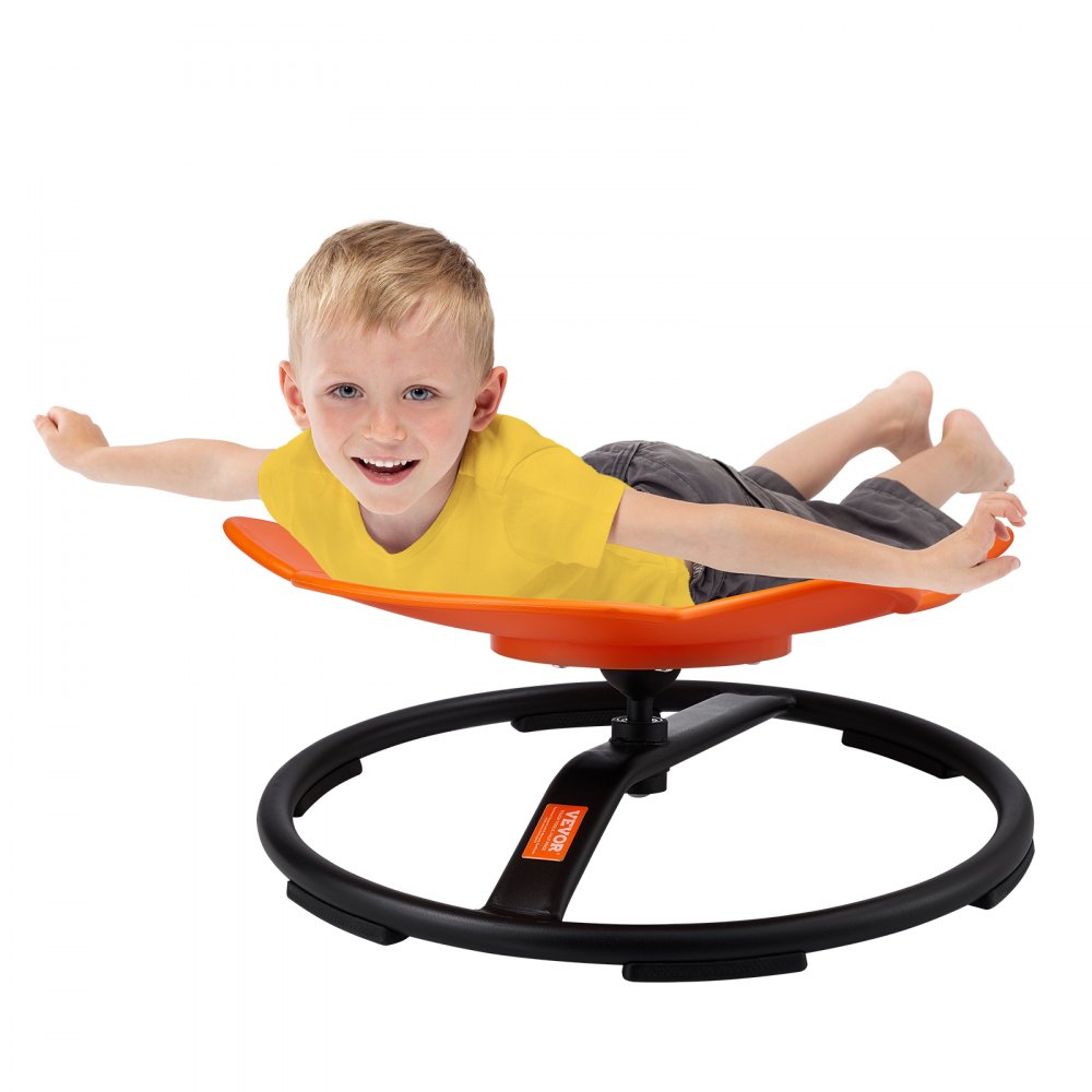 VEVOR Chaise pivotante éléphant carrousel sensoriel pour enfants 100 kg orange