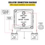 schéma de connexion de l'isolateur montrant la configuration du kit de relais de charge divisée VEVOR avec deux batteries et un alternateur.