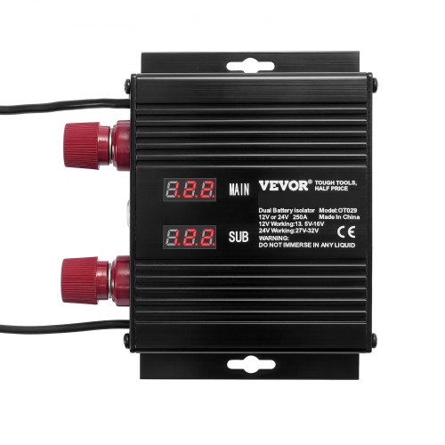 Afficheur Tension Batterie DC 12V-72V QWORK - Avec Capteur Température Et Alarme, Étanche IPX7