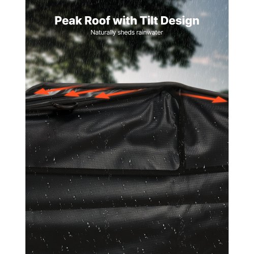 Housse De Protection Spa Extérieur VEVOR 203 X 203 X 51 Cm - Oxford 600D Imperméable, Résistante UV Et Déchirure, Noir