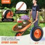 VEVOR Brouette à Une Roue Large 40 cm Chariot de Jardin Capacité Charge 120 kg