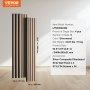 VEVOR Panneaux acoustiques à lattes en bois pour mur 2400 x 200 mm bois d'argent