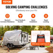 VEVOR – bloc de cric de remorque, 6000lbs, accessoires de voyage pour camping-car, supports stabilisateurs, paquet de 4