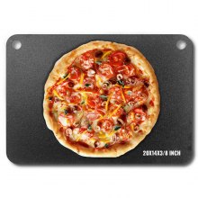 VEVOR Plaque à pizza en acier, 50,8 x 35,6 x 3/20,3 cm, plaque en acier à pizza pour four, pierre de cuisson à pizza en acier au carbone pré-assaisonnée avec une conductivité 20 fois plus élevée, poêl