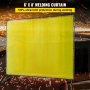 VEVOR Rideau de Soudure de 6 pi x 8 pi Rideau écran protection soudure rideau protection de soudage Vinyle ignifuge avec cadre jaune