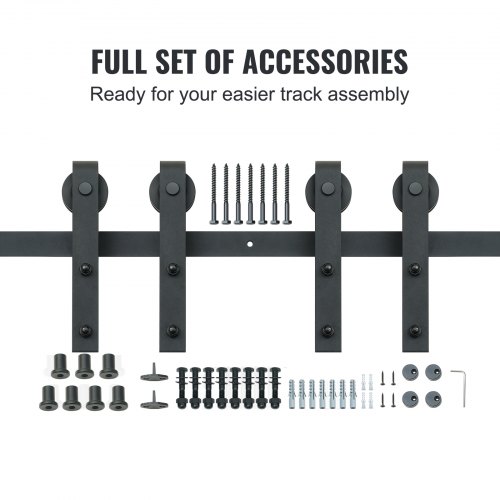 Kit Porte De Grange Coulissante 36″ – Fermeture Douce, Rail Alu, Pour Ouvertures 28-32″