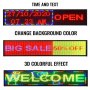 Vevor 100x20 Cm Led Panneau Défilant Bleu Message Programmable 3 Modes Contrôle