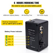 VEVOR Tuyau Caméra 20 m, Appareil-photo d'inspection IP68, Boîte à Outils Portable, Serpent Moniteur 6 heures Sur une Seule Charge Vidéo Industrielle d'Inspection Vision de Nuit Support d'Endoscope