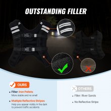 VEVOR Gilet lesté veste de poids à boucle réglable pour la musculation 5,54 kg