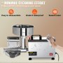 VEVOR 370W Machine à Coulis de Tomates Presse-Tomates Électrique en Acier Inox