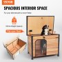 Niche d'extérieur pour chien VEVOR avec toit rabattable, intérieur spacieux et capacité de poids de 180 lb.