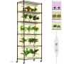 VEVOR Support Étagère Porte Plantes avec Lampes Culture 6 Niveaux 150 W 180 cm