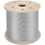 VEVOR Câble en Acier Inoxydable Diamètre 6,4 mm 61 m Résistance Rupture 2900 kg