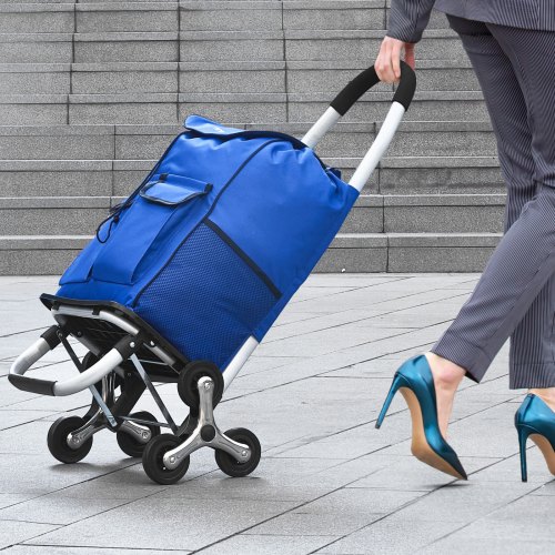 VEVOR Chariot de Courses Pliable, 36 L, Chariot Monte Escalier d'Épicerie avec 6 Roues, Sac de Rangement Tissu Oxford, pour Faire du Shopping, Bureau, Déména | VEVOR Home Improvement France