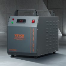 VEVOR Refroidisseur d'eau industriel, CW-3000, système de refroidissement d'eau à air 80 W, capacité de réservoir d'eau 12 L, débit maximum 12 L/min pour refroidissement de machine de gravure laser