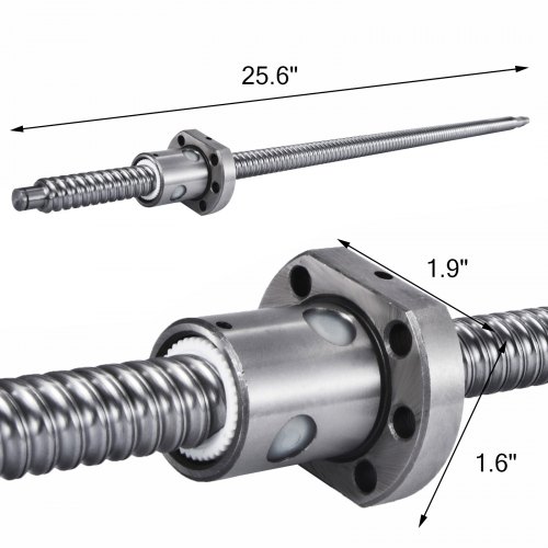 Vis à Billes SFU1605 Avec Écrou - Diamètre 16mm, Pas 5mm - Pour CNC, Impression 3D - Pièce Mécanique