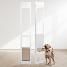 VEVOR Porte pour chien pour porte coulissante en verre trempé 1927-2049 mm L