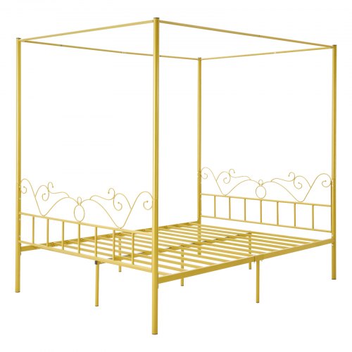 Cadre De Lit à Baldaquin En Acier Inoxydable 25mm - Support Moustiquaire 120x200cm - Accessoires Chambre