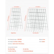 VEVOR Treillis de concombre en métal pour plantes grimpantes en A 80 x 100 cm