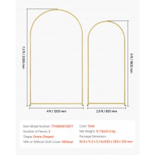 VEVOR Support de Fond Arche de Mariage Fêtes Métallique 2200 mm 1805 mm Lot de 2