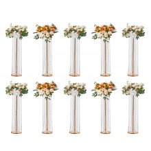 Lot de 10 Supports de Fleurs Métal Doré 60 cm Amovibles pour Mariage - avec  Plafond Décoration