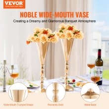 VEVOR Vase de mariage support de fleurs en métal pour décoration 43 cm 10 PCS