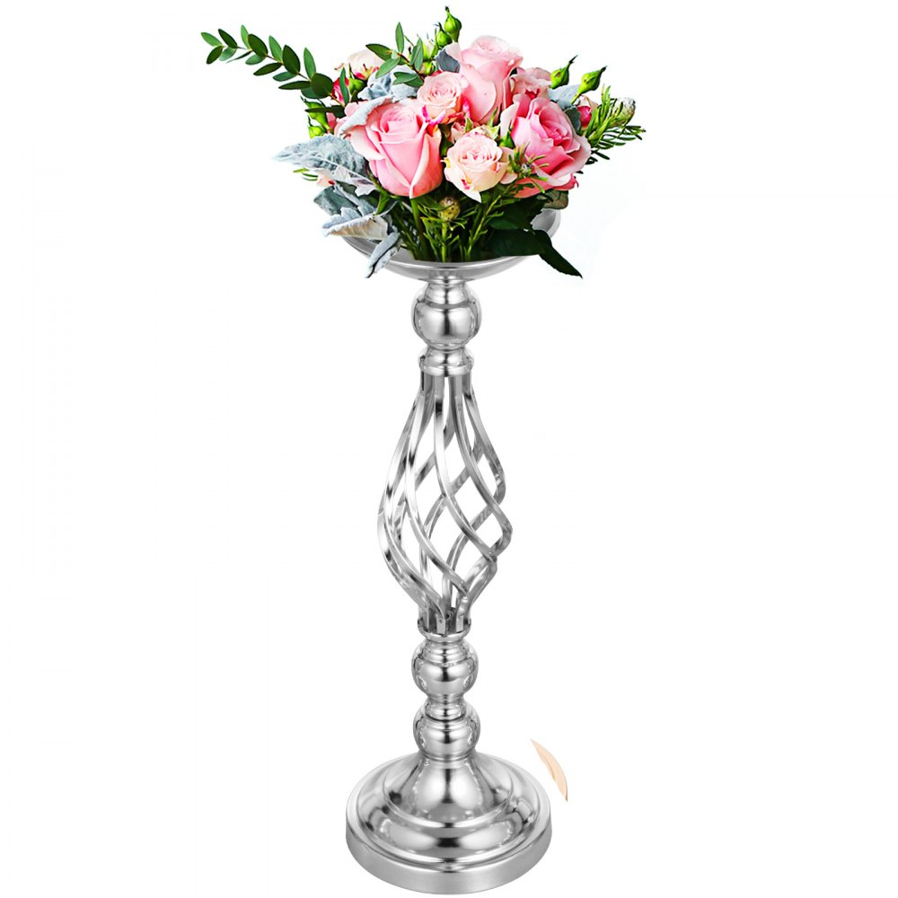 11 Pièces Vase à Fleur Métal Argenté Bougeoir Chandelier Pour Mariage Déco M