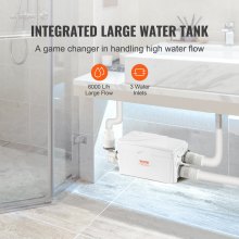 VEVOR Pompe macératrice eaux usées sanitaire évier 350 W avec 3 entrées d'eau