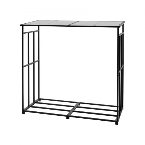 Abri à Bois Extérieur En Métal 185x70x185 Cm – Capacité 2,3 M³, Bâche Imperméable Incluse, Pour Cheminée