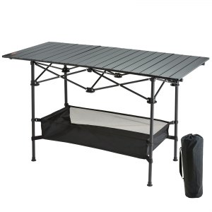 Achetez 90x52cm Table Pliante Extérieure en Bois Roll Up Haut en Aluminium  Alliage de Levage de Camping de Chine