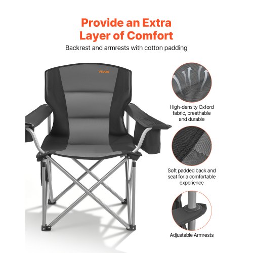Chaise De Camping Pliante Portable Légère En Aluminium Avec Dossier - Siège Confortable 110kg Pour Randonnée, Plage, Pêche Et Barbecue
