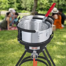 VEVOR Kit de Friteuse au Propane en Alu pour Poisson et Ailes 9,35 L Extérieur