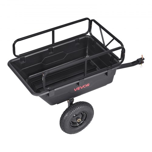 Remorque à Benne Basculante VEVOR - Capacité 800 Kg, Volume 793 L - Pneus 45,72 Cm - Pour Tracteur, Tondeuse, VTT - Déversement Manuel Ou à Pédale - 6